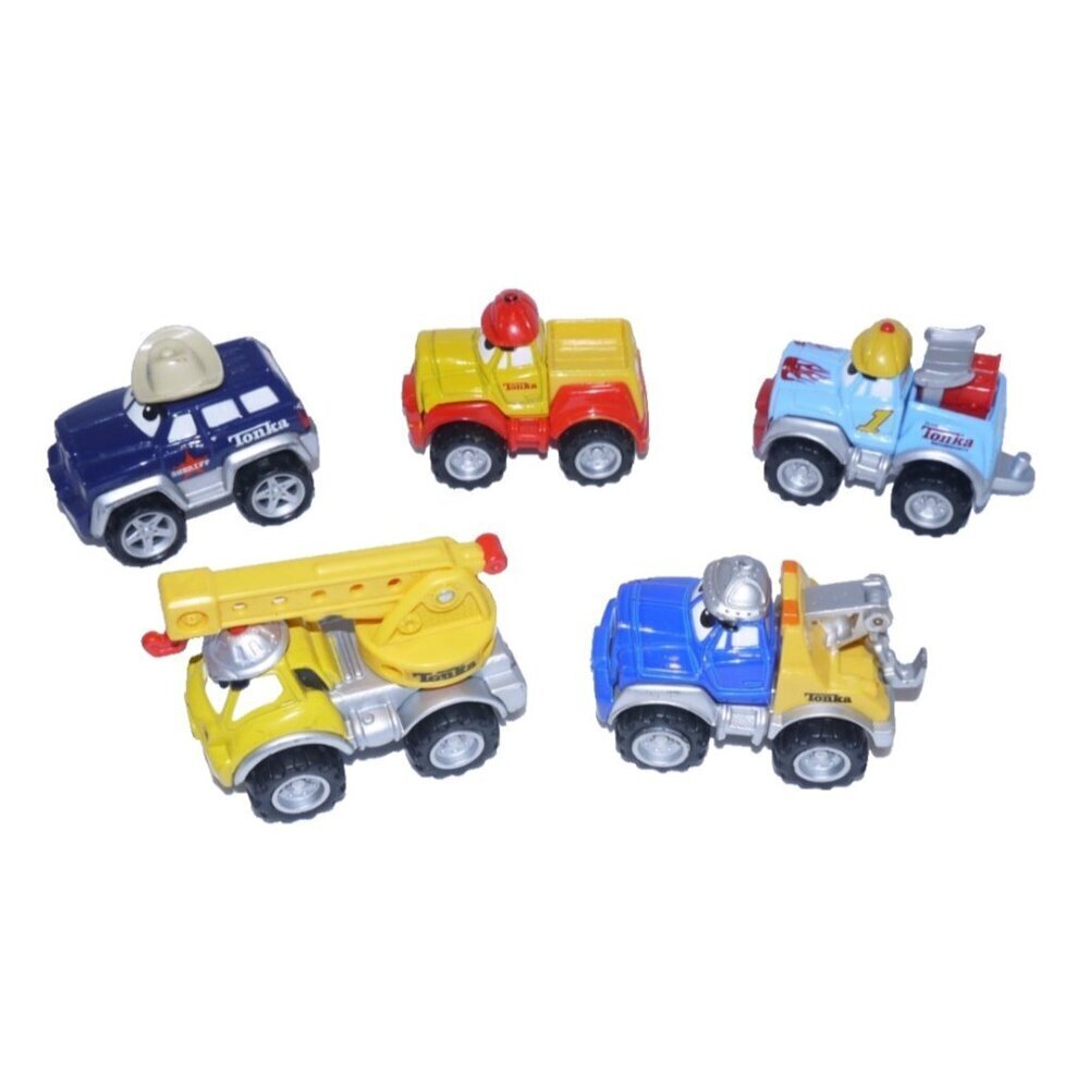 LIL CHUCK & FRIENDS set of five 2.5" metal & plastic trucks Maisto TONKA 2001